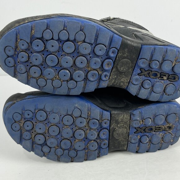 Geox Respira Kids Boots Size 2 Gray Round Toe Ankle Hook & Loop Flat Heel - Picture 6 of 6